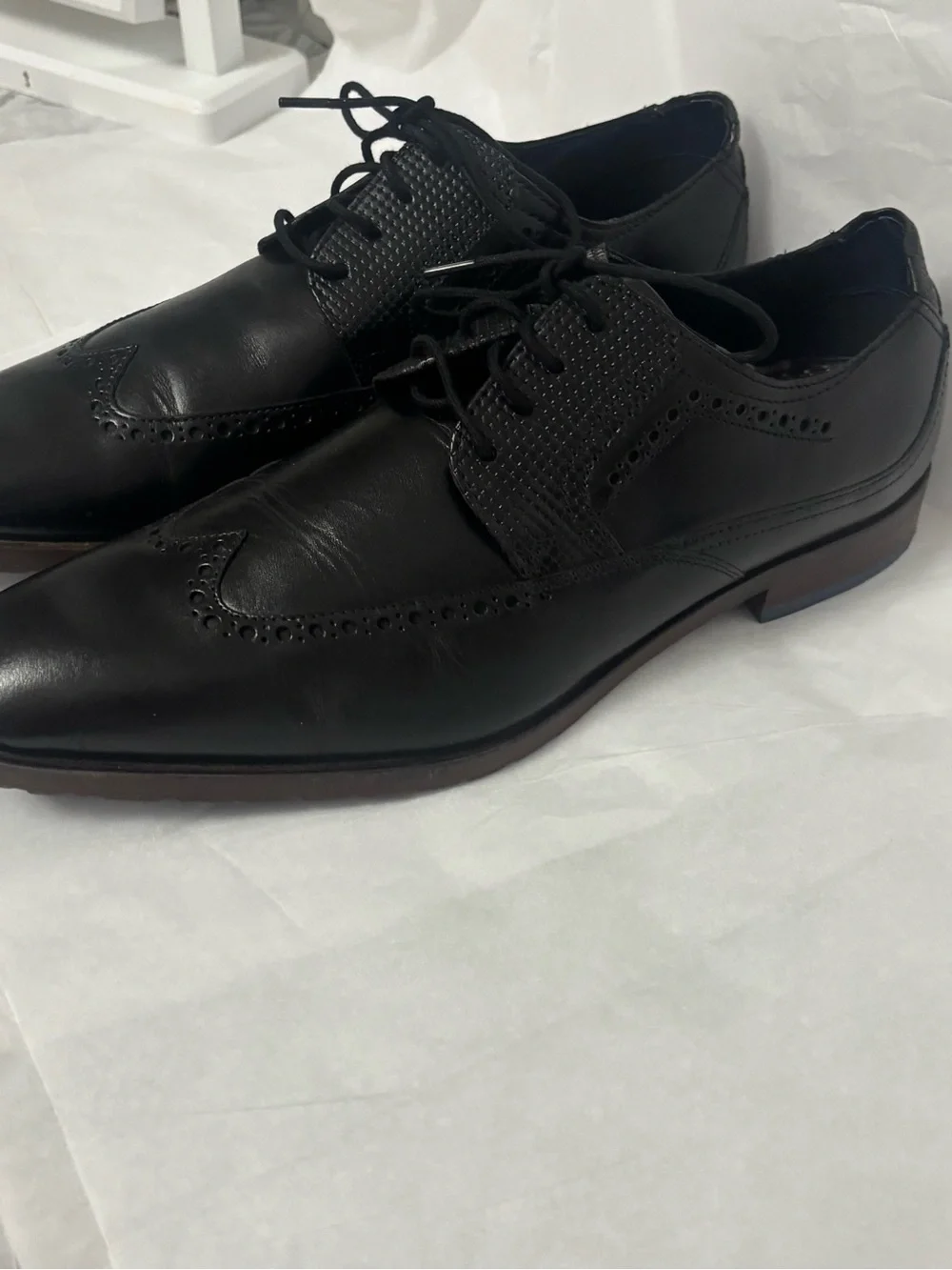 STACY ADAMS 'ROONEY WINGTIP' OXFORD IN BLACK LEATHER STYLE 25323-001 SIZE 11M
